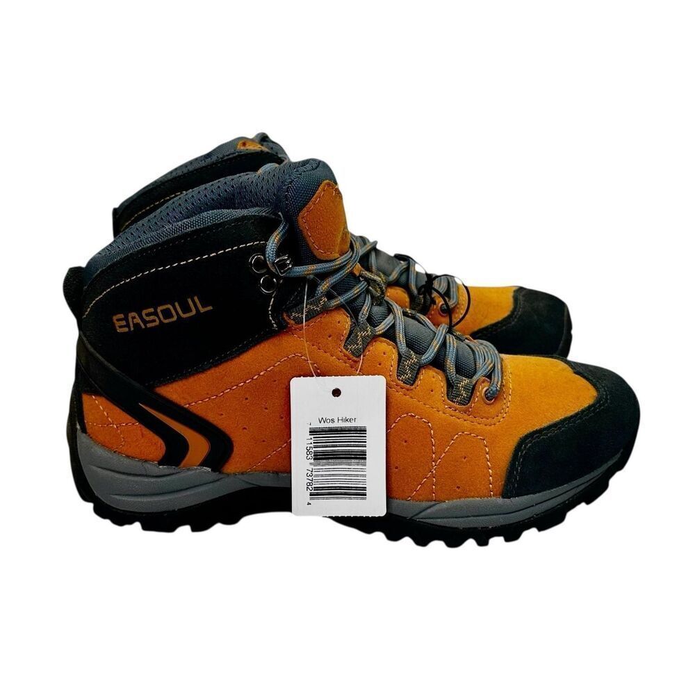 NEW EASOUL Hiking Waterproof Lightweight Maple Brown Black Boot Womens  Size 6.5